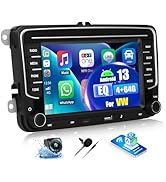 OiLiehu 4G+128G Android 15 Car Stereo for VW Passat Golf Seat POLO Leon Tiguan with Wireless CarP...