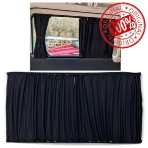 Universal Blackout Side Window Barn Blinds Curtain Fitting Kit with Straight Rails for Camper Vans