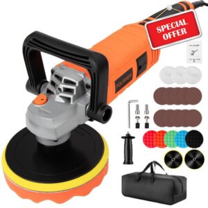Car Buffer Polisher Polishing Machine 1200W 7/6 Inch Rotary Buffer Polisher Waxer