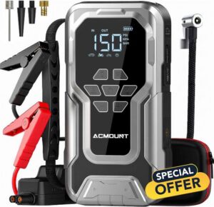 8000A Car Battery Booster Jump Starter Power Pack with Air Compressor