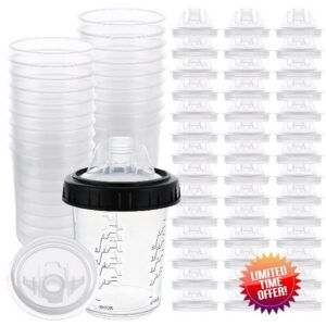 DAJAVE 50 Pack Paint Mixing Cups for Spray Guns