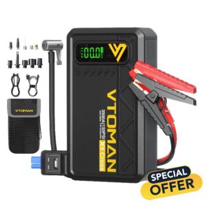 VTOMAN X5 Cross 3500A Jump Starter with 150 PSI Dual-Purpose Air Compressor