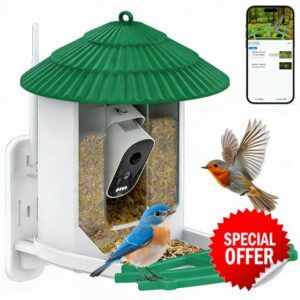 Smart Bird Feeder Camera with 1080p HD Resolution
