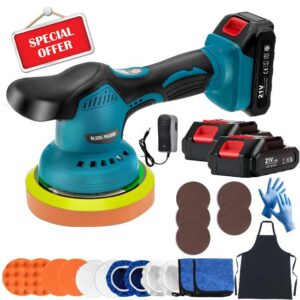 Cordless Buffer Polisher with 2x21V Rechargeable Batteries