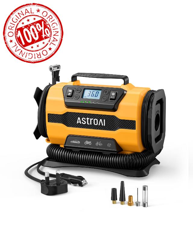 AstroAI Tyre Inflator Air Compressor 12V DC & 240V Mains
