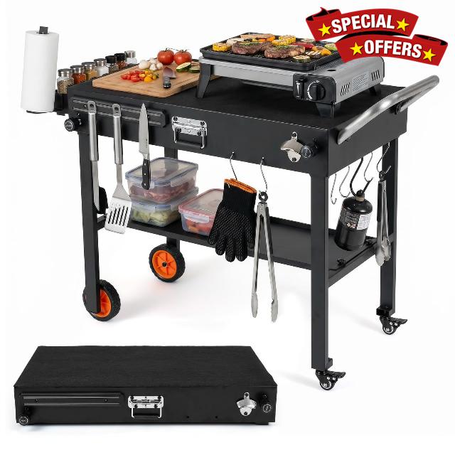 COSTWAY Portable Grill Table