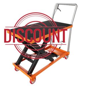 Garvee 250kg Heavy Duty Hydraulic Scissor Lift Table Cart Trolley w/Wheels | 28-72cm Adjustable Lift Height 82x41cm Anti-Slip Platform 4 Swivel Casters with Brakes Heavy-Duty Steel Constructio