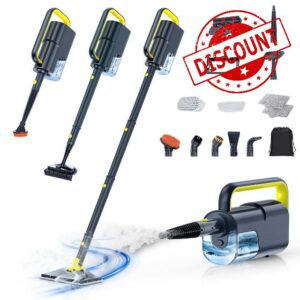 10-in-1 Steam Mop with Detachable Handheld Steamer