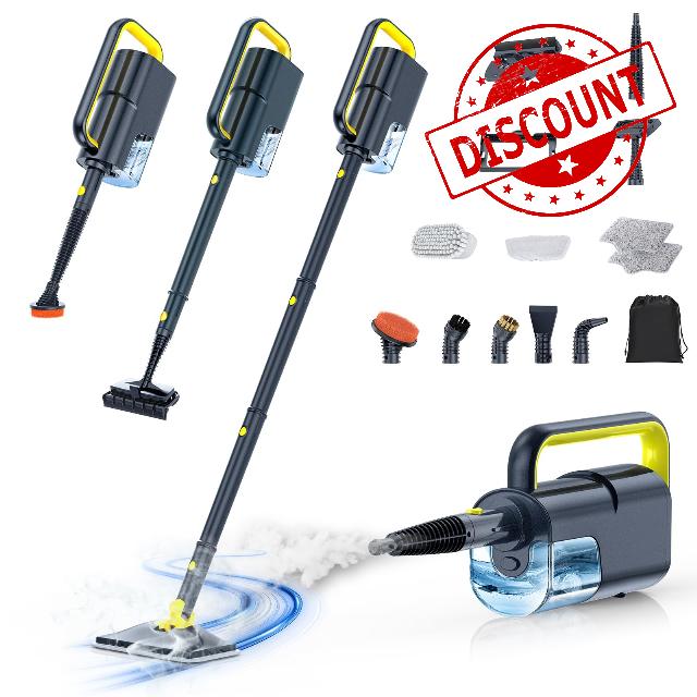 10-in-1 Steam Mop with Detachable Handheld Steamer
