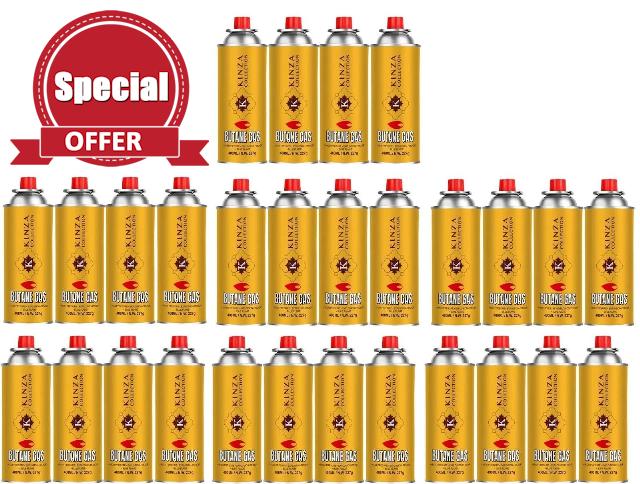 KINZA COLLECTION 28 Butane Gas Cans for Portable Camping | Cooker