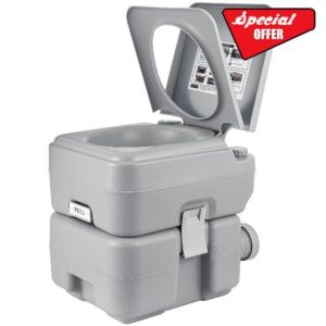 Portable Camping Toilet 20L with Flush – Heavy Duty Adult Portable Toilet