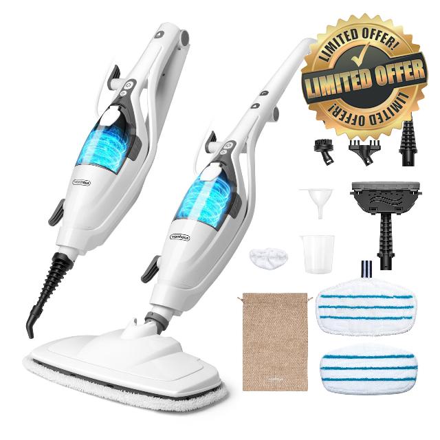 VonHaus 10-in-1 Steam Mop – 1500W Floor Steamer & Handheld Steam Cleaner