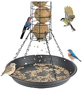 Bird Feeder Pole Stand Squirrel Proof, 233cm Feeding Hanging Station Heavy Duty String Light Pole...