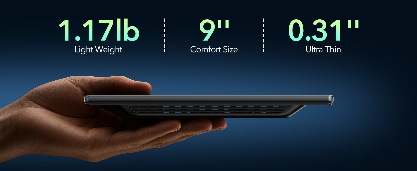 Text reads 'Installation' followed by technical specifications showing numbers '1.17lb', '9', and '0.31' with accompanying icons and labels.