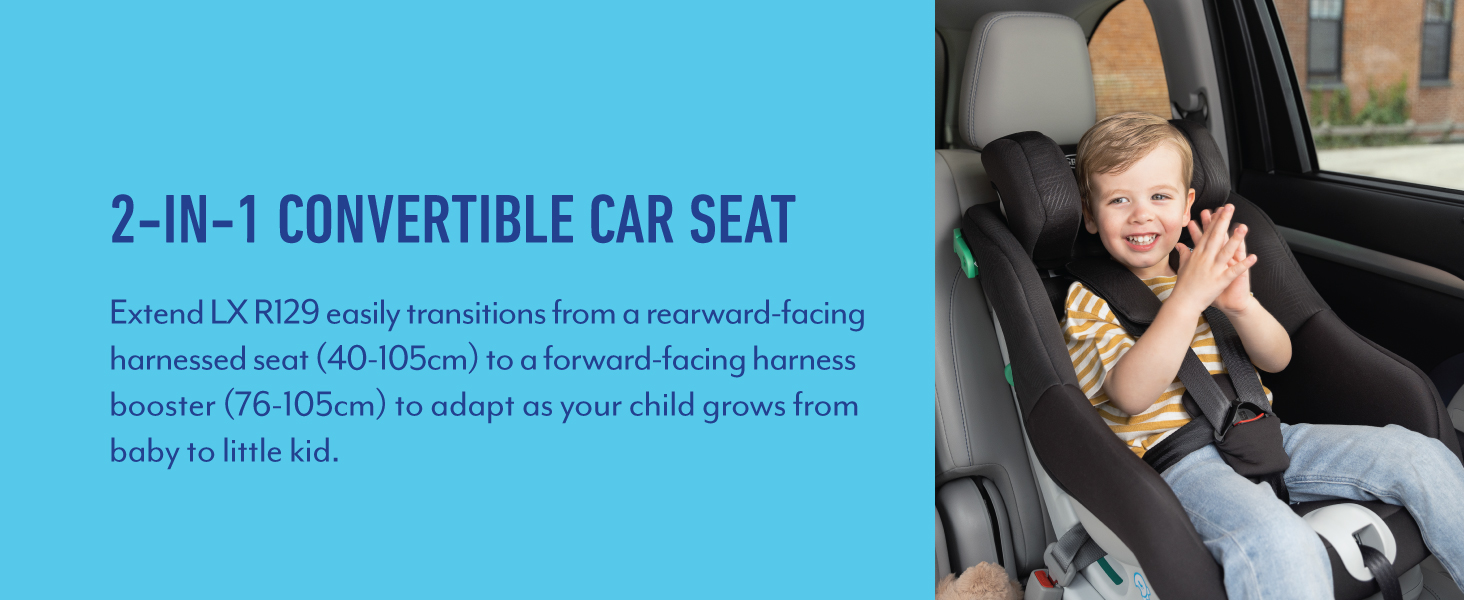 EXTEND LX R129 HARNESS BOOSTER CAR SEAT