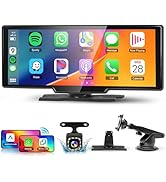 Car dashboard mount system with smartphone holder, showing various mounting positions and smartphone integration capabilities.
