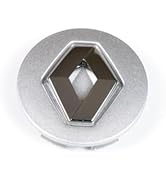 Silver automotive wheel cover with multi-spoke design radiating from central hub, featuring a modern geometric pattern.
