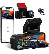 OiLiehu 10.88" 4K Mirror Dash Cam, Smart Rear View Mirror Camera, 4K+1080P Dash Cam Front and Rea...