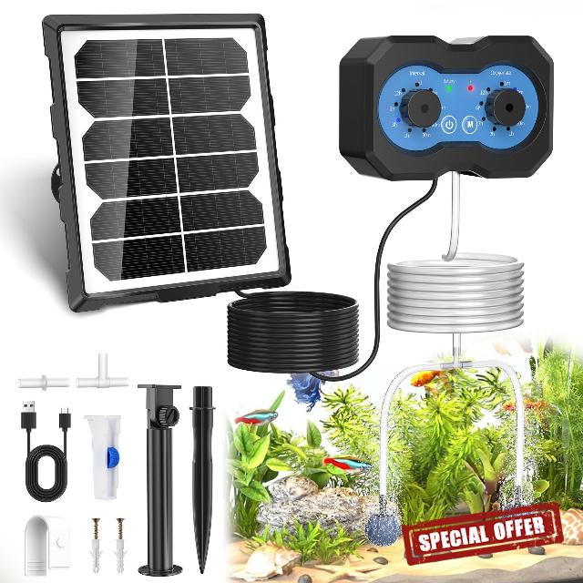 Forever Speed Solar Pond Aerator with Battery
