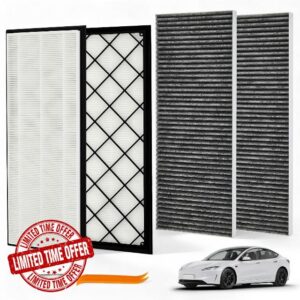 4-Pack Cabin Air Filters for Tesla Model Y & Model 3