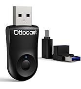 Text reads 'Ottocast'. Multiple views of a mint green USB dongle device showing different angles and perspectives of the product.