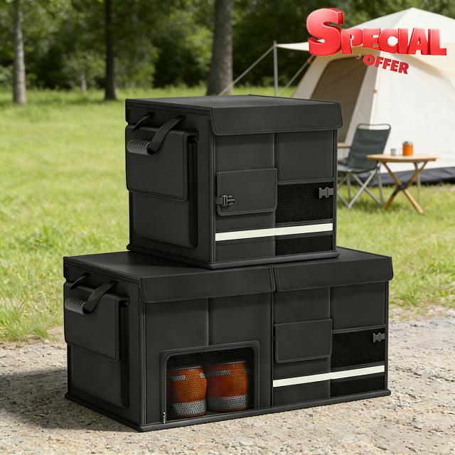 Car Boot Organiser Storage Box with Non-Slip Base Wear-resistant