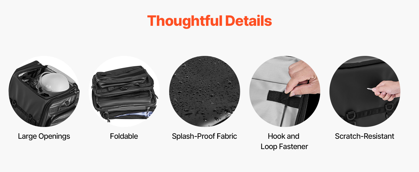 Text reads 'Conveniently Portable for Easy Travel'. Product showcase displaying multiple views of a small electronic device with close-up shots of buttons and ports.