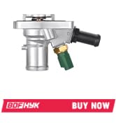 Black mechanical firearm component or model shown from side angle. Red banner banner at bottom reads 'BUY NOW'.