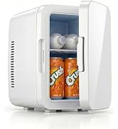 MoraRise 22L/22 Cans Mini Fridge with LED Infinity Mirror, Portable Cooler & Warmer Gaming Fridge...