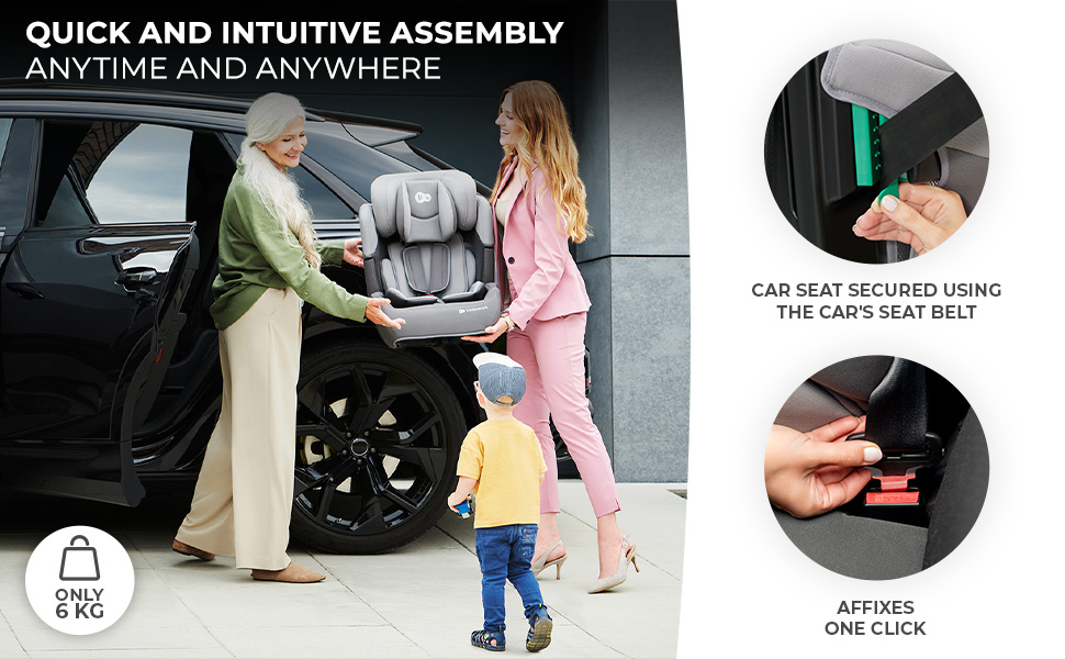 Kinderkraft Car Seat COMFORT UP, I-SIZE Booster Child Seat, with 5 Point Harness,