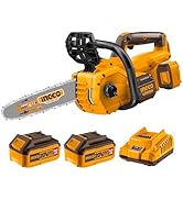 INGCO 20V Lithium-Ion Cordless Grass String Trimmer 8200RPM 2IN1 Grass Trimmer And Edger Strimmer...