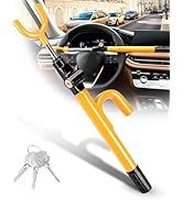 Tevlaphee Car Steering Wheel Lock Brake Pedal Clutch Lock Retractable Hook Universal Anti-Theft f...