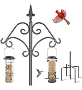 SEGNAYEN Shepherds Hooks for Garden Lights, 94cm Crook Hooks, Adjustable Outdoor Lantern Hook Pol...