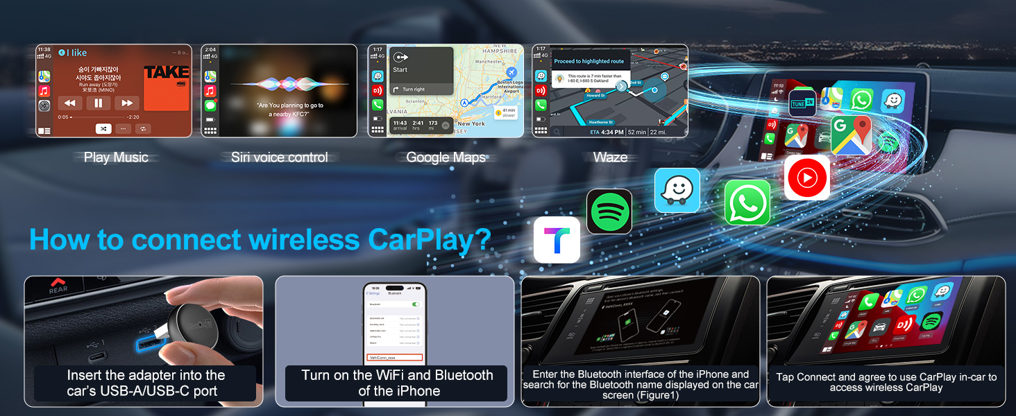 Text reads 'How to connect wireless Gaming?'. Series of computer interface screenshots showing gaming-related settings and connection options.