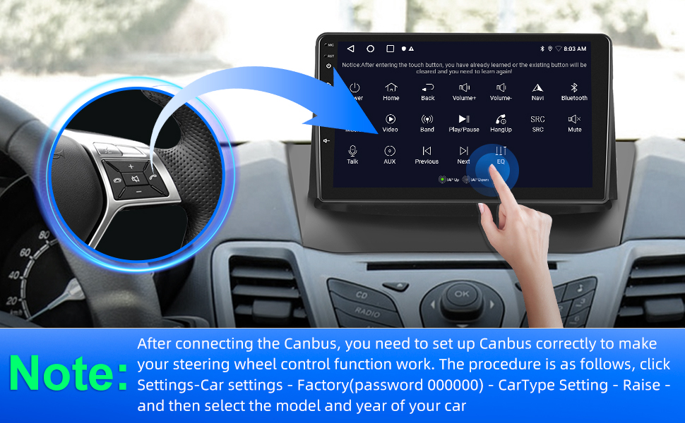 Wiring diagram for connecting a backup camera to a car. Shows instructions for connecting red and black cables to reversing light, with additional notes on extension cables and input requirements.