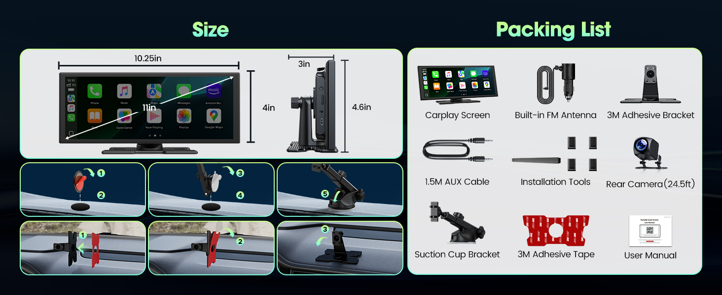 Series of product interface screenshots showing packing list and inventory management features with various data entry fields and control options.