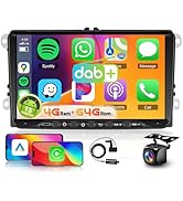4G+64G Android 13 Car Stereo for Seat Leon 2005-2012 with DSP Wireless Carplay Android Auto, Hodo...