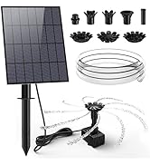 AMZtime Solar Fountain for Outdoor Use 2.5 W DIY Solar Fountain for Outdoor Upgrade Solar Fountain with...