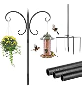 Bird Feeders Hanging Station,193cm Shepherds Crook Garden Hooks, Bird Feeder Poles and Hangers He...