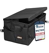 Upgrade4cars Car Boot Organiser with Lid | Large Foldable Boot Tidy Storage Box XXL for Shopping,...