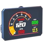 AMHVMU P17 HUD car heads up display,digital speedometer car mph,OBD2 plus GPS Dual System,Heads u...