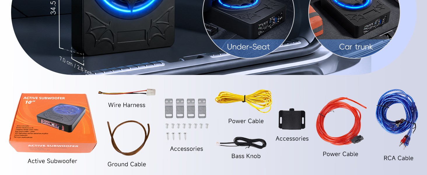 Text reads "Ultra-Thinbody" and "Non-skid rubber foundation or IPS oil resistant". Gaming headset with blue LED lighting, shown with six interchangeable color ring options (purple, teal, green, gold, orange, red) and detailed ear cup view.