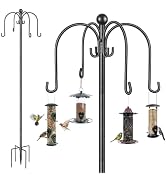 Bird Feeders Hanging Station, 188cm Bird Feeder Poles and Hangers Heavy Duty Feeding Stations Sta...