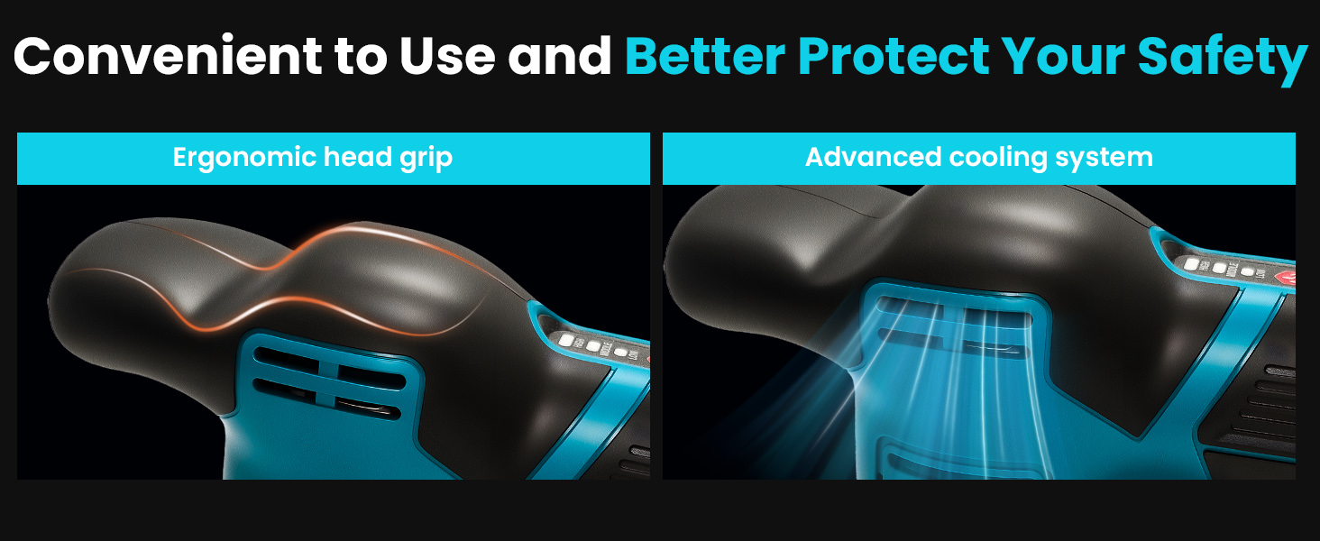 Text reads 'Convenient to Use and Better Protect Your Safety'. Product demonstration images showing blue-tinted automotive cooling system components and features.