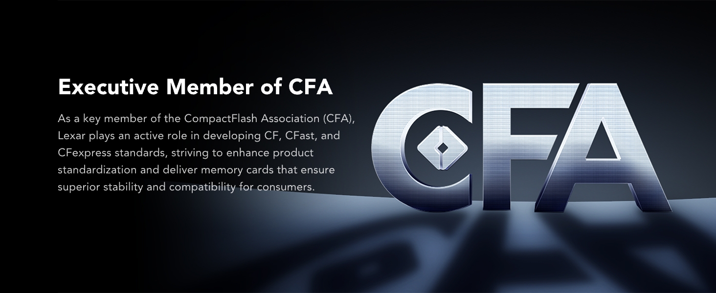 Dark professional graphic showing CFA (Chartered Financial Analyst) logo with metallic finish and executive membership text.