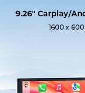 10.26" Wireless Portable 60FPS CarPlay Screen with 4K Front & HD Rear Dual Dash Cam for Apple Car...