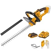 INGCO Cordless 2-in-1 Pole Hedge Trimmer and Pole Saw 20V Trimmer 46cm Laser Cut Blade, Pole Saw ...
