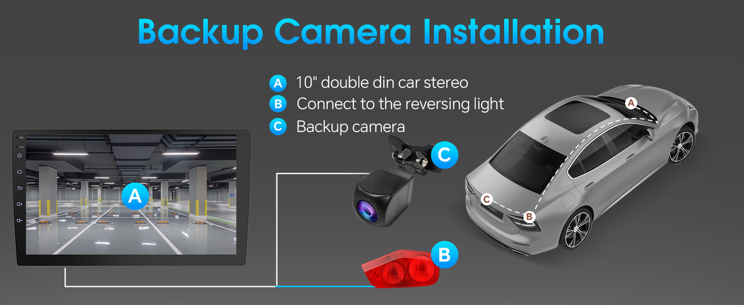 Text reads 'HD720P', 'Night Vision'. Automotive photography showing blue car with illuminated headlights in dark conditions.