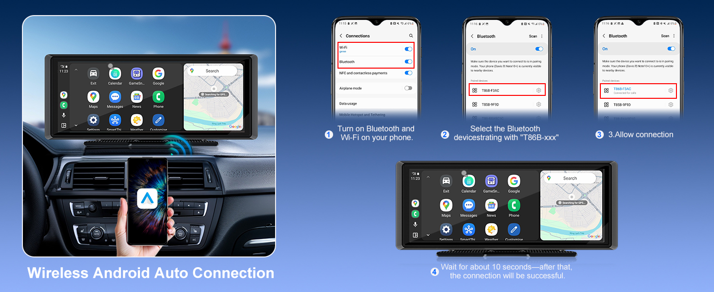 Digital interface mockups showing multiple smartphone and tablet screens displaying an app interface with navigation and menu elements in light theme design.
