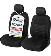 Upgrade4cars Car Seat Covers Full Set Universal Black | Washable Covers for Front Seats, Rear Ben...
